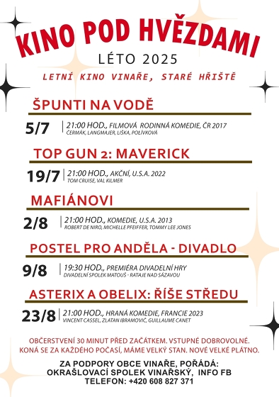 Plakát události Letní kino pod hvězdami