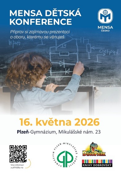 Plakát události Mensa dětská konference