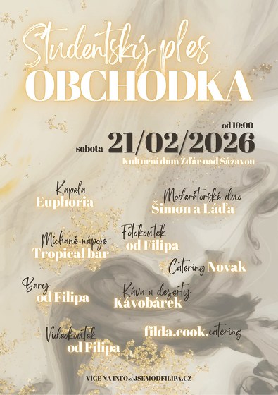Plakát události Studentský ples Obchodka