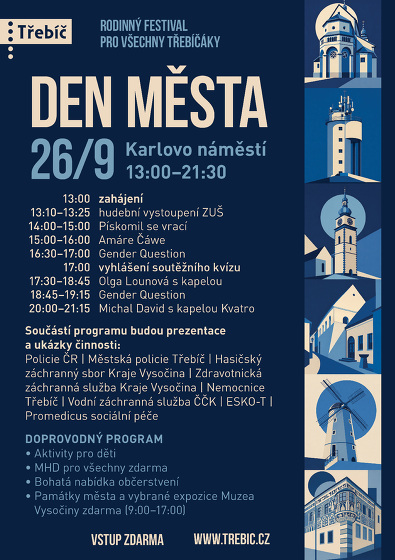 Plakát události Den města Třebíče 2026