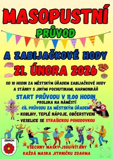 Plakát události Masopust a zabijačkové hody