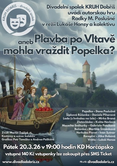 Plakát události Plavba po Vltavě aneb mohla vraždit Popelka?