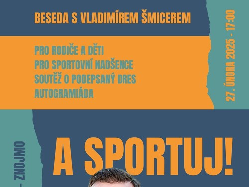 Plakát události A SPORTUJ! Beseda s Vladimírem Šmicerem