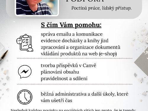Administrativní podpora živnostníkům nebo malým firmám