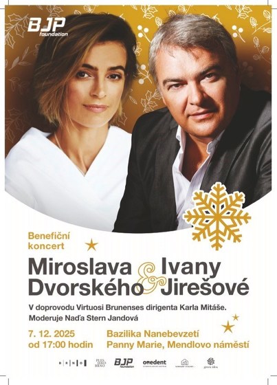 Plakát události Adventní koncert BJP Foundation: Miroslav Dvorský & Jirešová