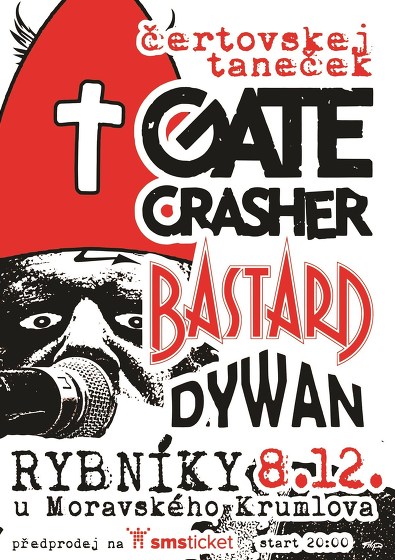 Plakát události Čertovskej taneček - GATE Crasher a Bastard v Rybníkách