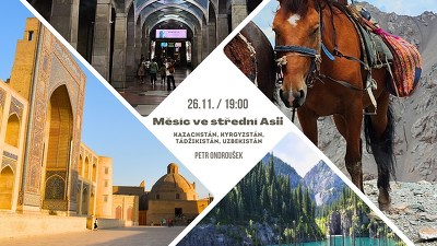 Plakát události Měsíc ve střední Asii - Kazachstán, Kyrgyzstán, Tádžikistán