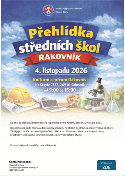 Plakát události Přehlídka středních škol Rakovník