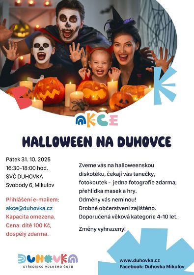 Plakát události Halloween na Duhovce
