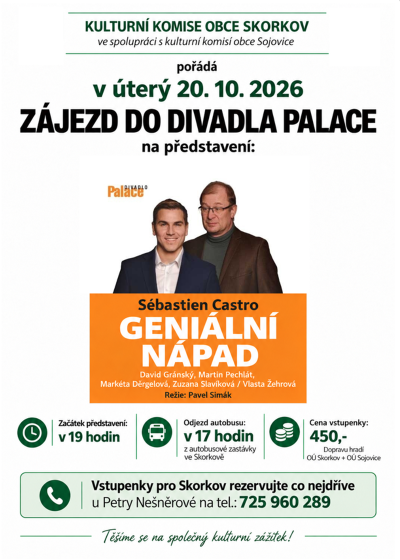 Plakát události Zájezd do Divadla Palace