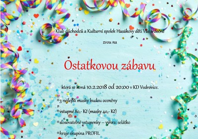 Plakát události Ostatková zábava