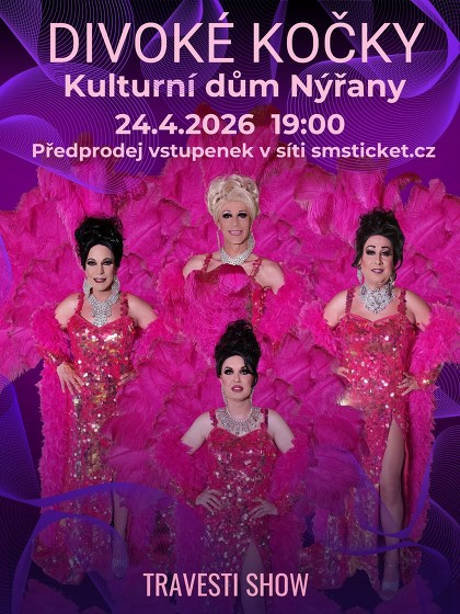 Plakát události Travesti show Divoké kočky v KD Nýřany
