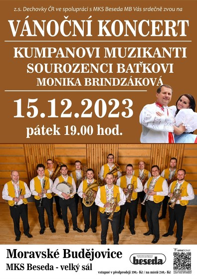 Plakát události Kumpanovi muzikanti a sourozenci Baťkovi