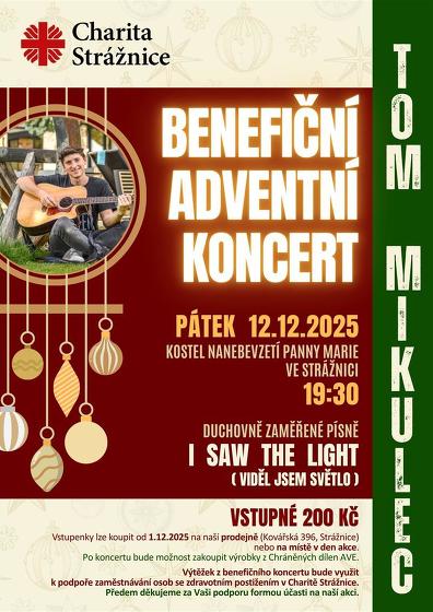 Plakát události Benefiční adventní koncert Tom Mikulec