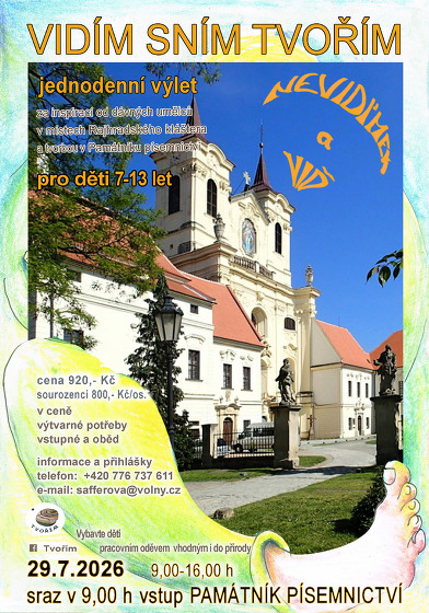 Plakát události výlet do rajhradského kláštera