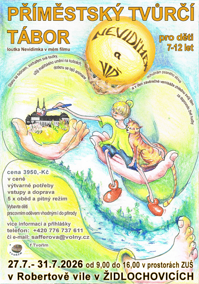 Plakát události Příměstský tvůrčí tábor v prostorách ZUŠ Židlochovice