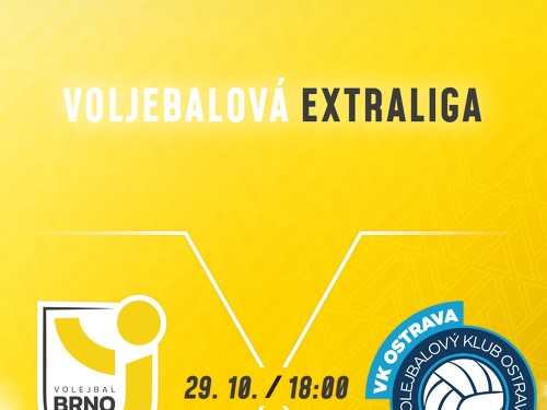 Plakát události 4. kolo ČEZ extraligy mužů: Brno - Ostrava