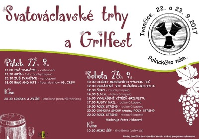 Plakát události Svatováclavské slavnosti a Grilfest