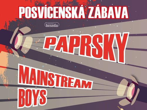 Plakát události Posvícenská zábava s Paprsky a Mainstream Boys