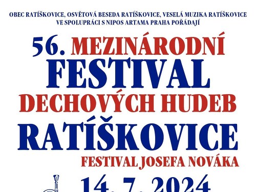 Plakát události 56. mezinárodní festival dechových hudeb Ratíškovice