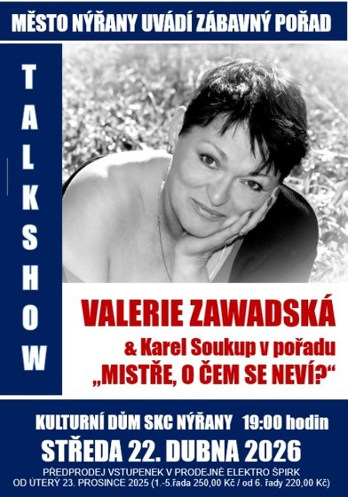 Plakát události Talkshow Valerie Zawadská