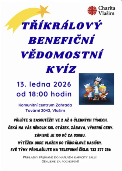 Plakát události Tříkrálový benefiční vědomostní kvíz