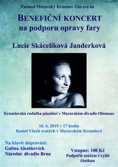 Plakát události Benefiční koncert - Lucie Skácelíková Janderková