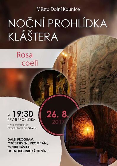 Plakát události Noční prohlídka kláštěra Rosa Coeli