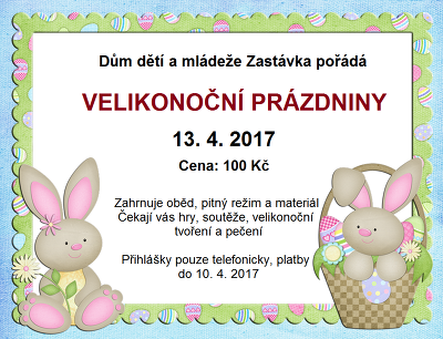 Plakát události Velikonoční prázdniny