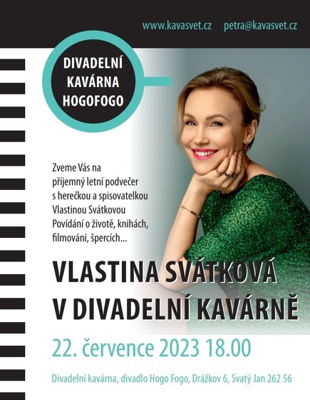 Plakát události Vlastina Svátková v divadelní kavárně