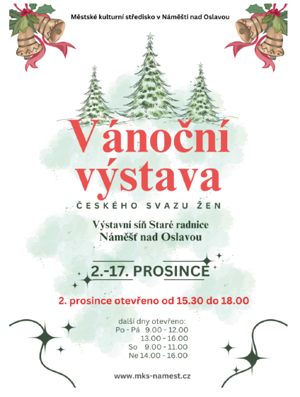 Plakát události Vánoční výstava v Náměšti nad Oslavou