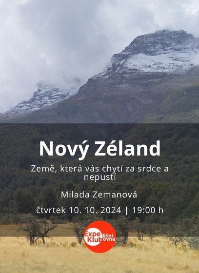 Plakát události Nový Zéland - země, která vás chytí za srdce a nepustí
