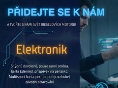 MOTORPAL, a.s. nabízí práci na pozici ELEKTRONIK (M/Ž) - náborový příspěvek až 70 000 Kč v obci Jemnice