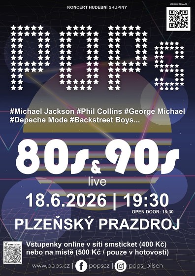 Plakát události POPs v Prazdroji: Best Of 80' & 90'