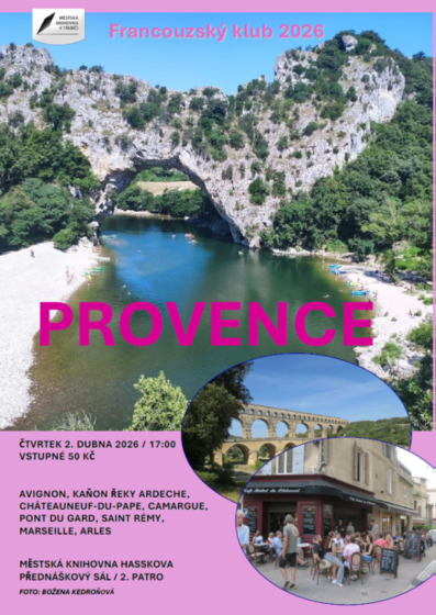Plakát události Francouzský klub 2026 / Provence 1 / Božena Kedroňová