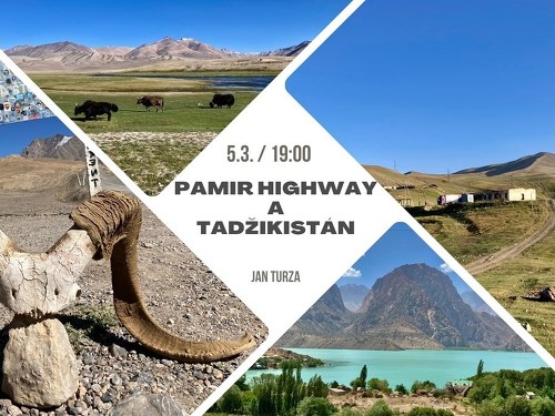 Plakát události Pamir Highway a Tadžikistán