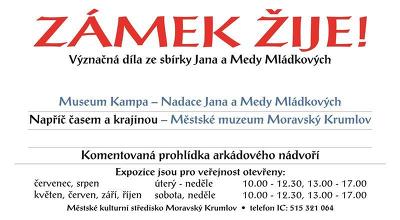 Plakát události Zámek žije - význačná díla se sbírky Jana a Medy Mládkových 8.5.-31.10.