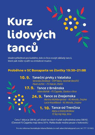Plakát události Kurz lidových tanců