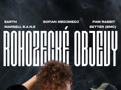Plakát události Rohozecké objevy: Sofian Medjmedj, Pam Rabbit, Earth, Marsel