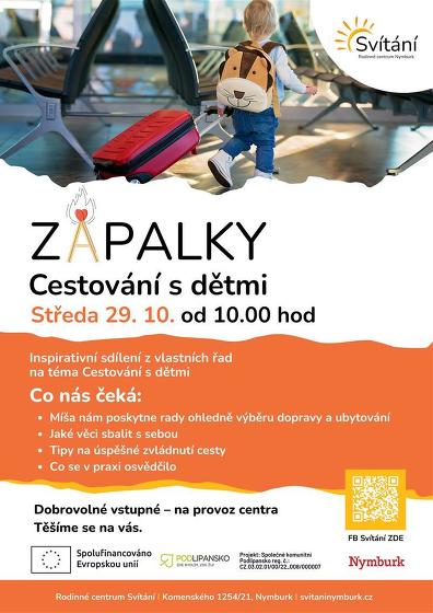Plakát události Zápalky: cestování s dětmi