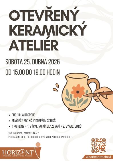 Plakát události Otevřený keramický ateliér - 25.4.2026