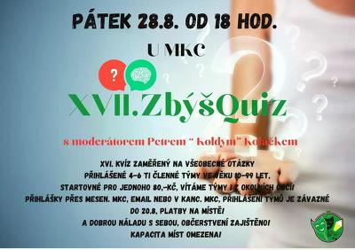 Plakát události XVII. ZbýšQuiz