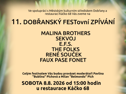 Plakát události 11. Dobřanský festovní zpívání