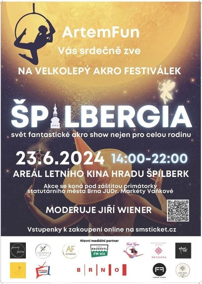 Plakát události ŠPILBERGIA svět fantastické akro show nejen pro celou rodinu