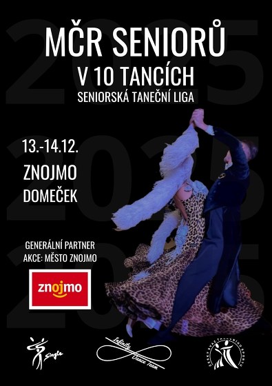 Plakát události MČR seniorů v deseti tancích a seniorská taneční liga
