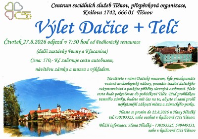 Plakát události Výlet Dačice + Telč