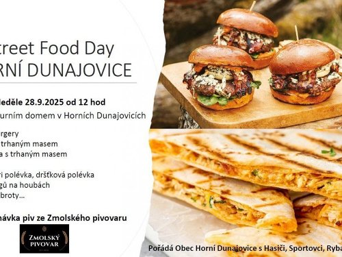 Plakát události Street Food Day v Horních Dunajovicích