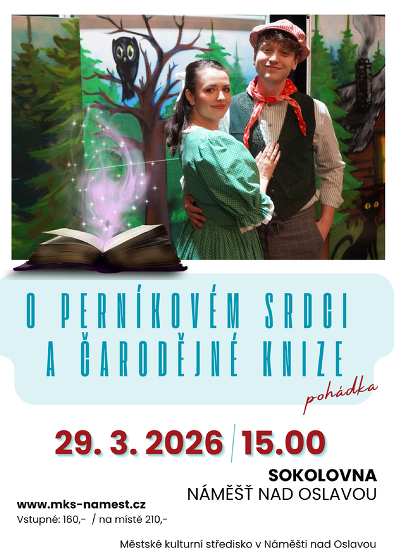 Plakát události O perníkovém srdci a čarodějné knize