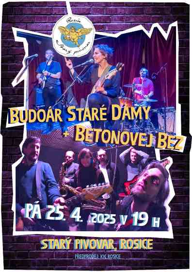 Plakát události KONCERT Budoár staré dámy + Betonovej bez