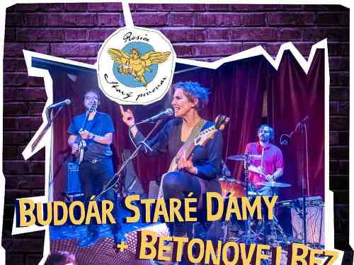 Plakát události KONCERT Budoár staré dámy + Betonovej bez